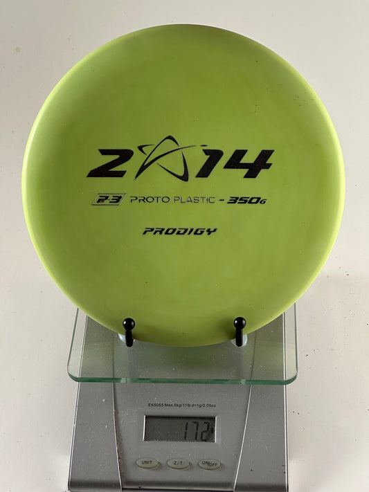 Prodigy PA-3 350G Proto (ZA-14) Lime Green Putter/Approach