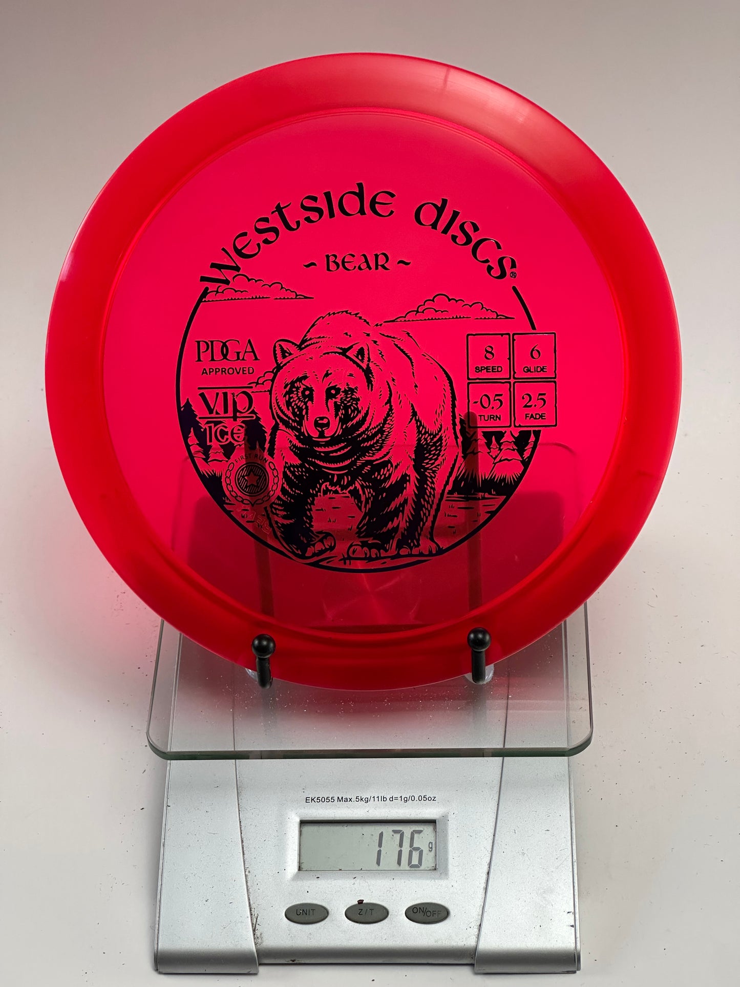 Westside Bear VIP Ice Fairway Driver (176g) - Transparent Red