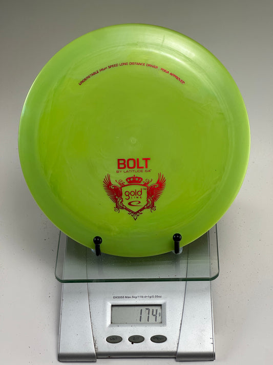 Latitude 64 Bolt Gold Line Distance Driver - Yellow-Green w/ Red Stamp