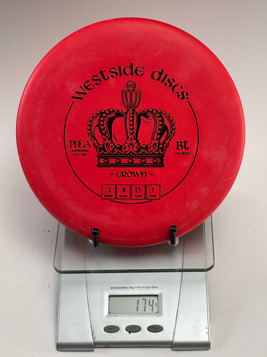 Westside Crown BT Medium Putter (Red, 174g) - Used