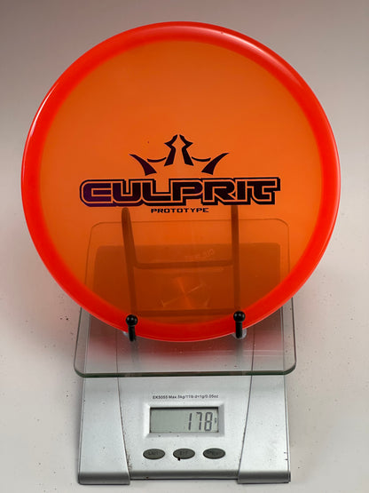 Trilogy Culprit Prototype Lucid Disc Golf Disc - Transparent Orange 178g