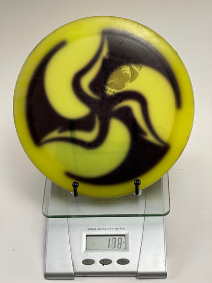 Trilogy Lucid Enforcer Overstable Distance Driver (Swirl Dye, White Dog Stamp)