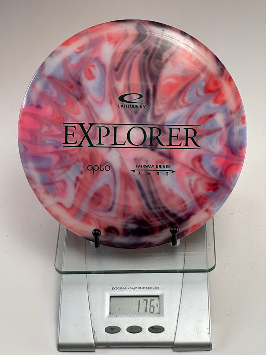 Latitude 64 Opto Explorer Fairway Driver (Swirly Transparent Red/Purple)