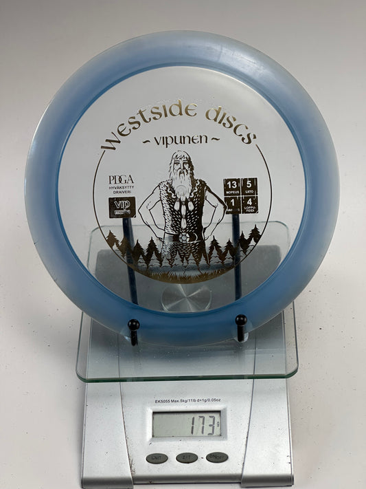 Westside Giant VIP Distance Driver, Transparent Blue w/ Gold Foil Stamp
