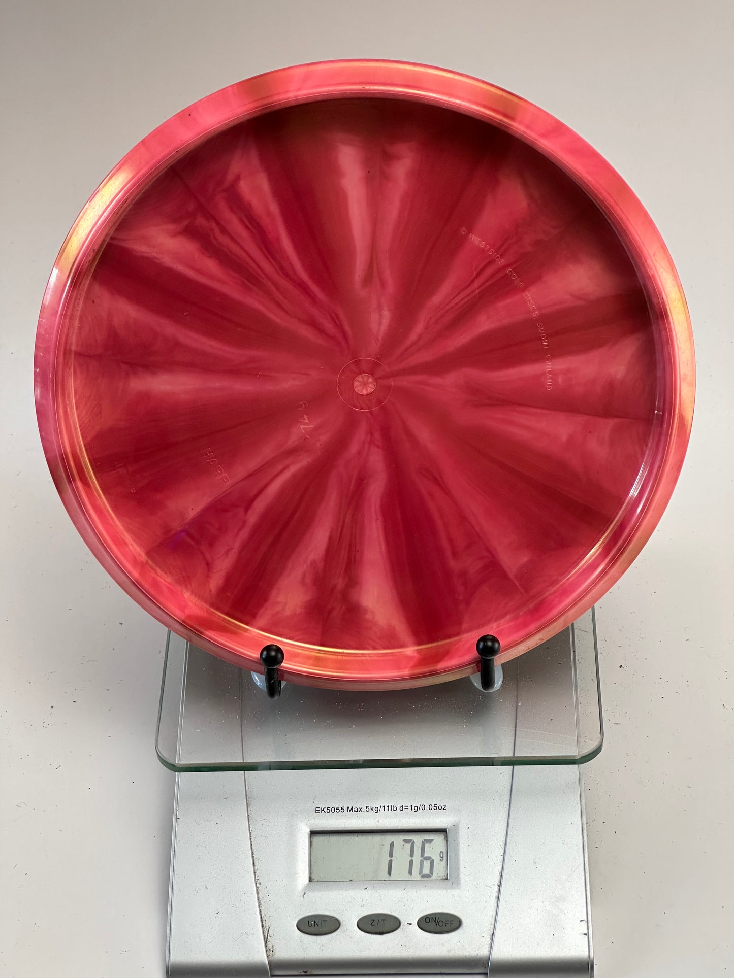 Westside Tournament Burst Harp – Red Swirl Approach Putter (176g)