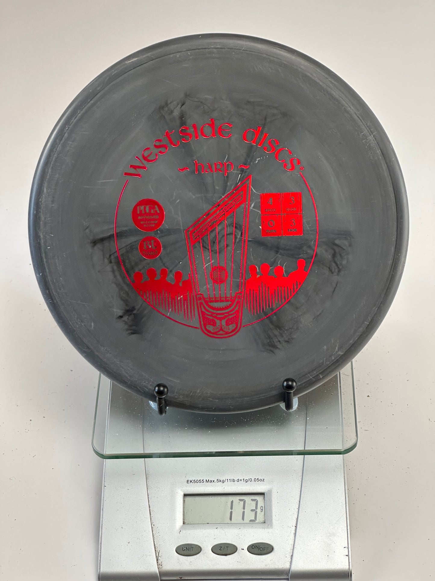 Westside Harp BT Hard Approach Disc - Black Marbled, Red Stamp