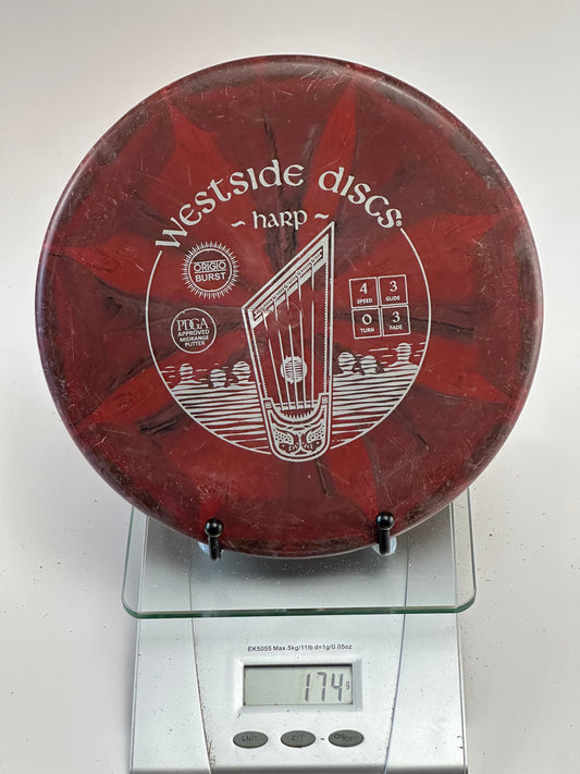 Westside Harp Origio Burst Approach Disc - Red Swirl