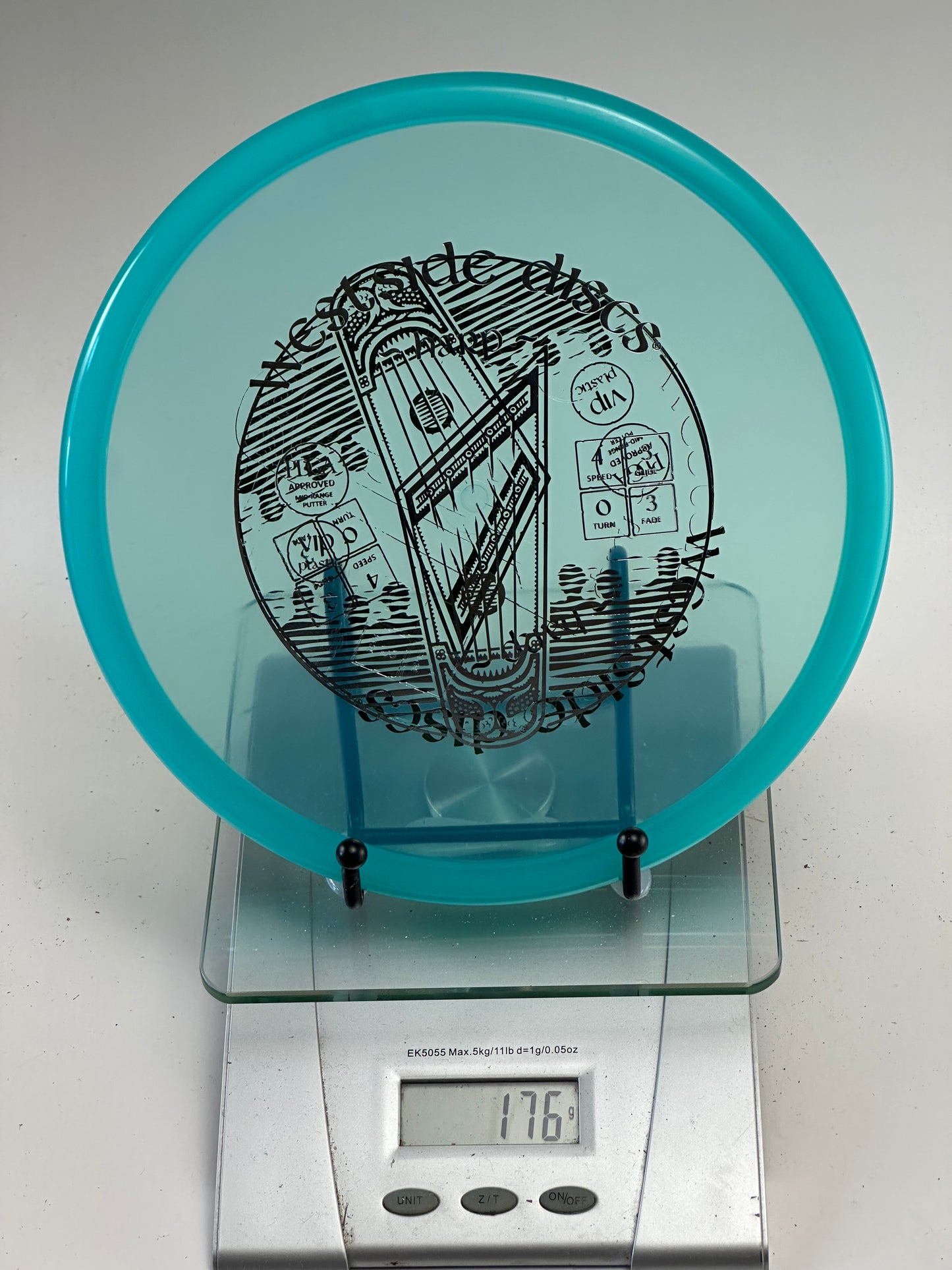 Trilogy VIP Harp Putter | Transparent Blue | Harp Stamp