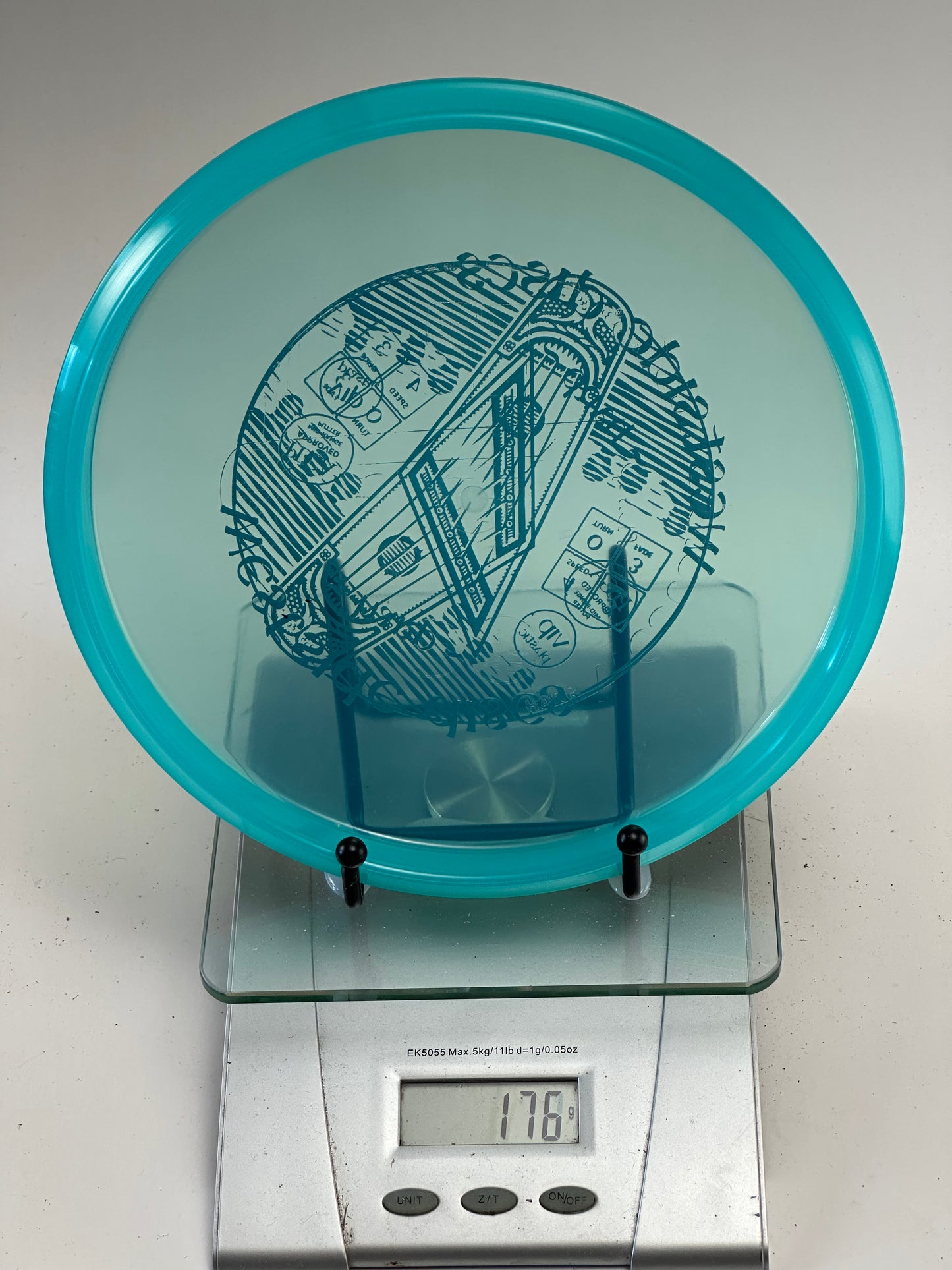 Trilogy VIP Harp Putter | Transparent Blue | Harp Stamp