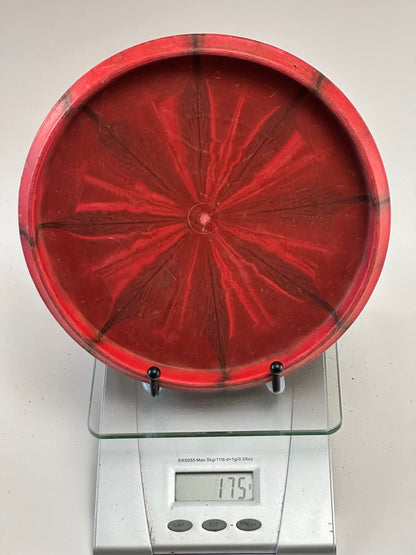 Westside Harp BT Hard Burst Putter - Red/Black Swirl, Silver Stamp