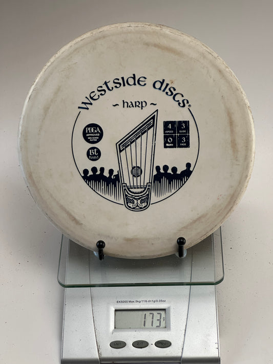 Westside Harp BT Hard Putter - White with Black Stamp (173g)
