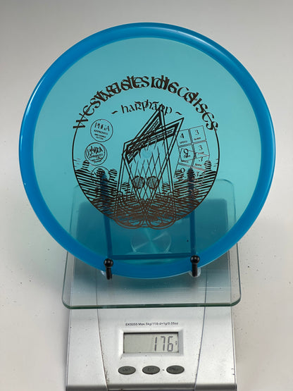 Westside Discs VIP Harp Putter – Translucent Blue w/ Black Stamp