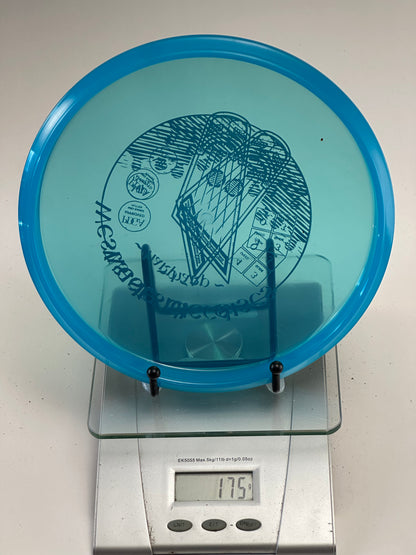 Westside Discs VIP Harp Putter – Translucent Blue w/ Black Stamp