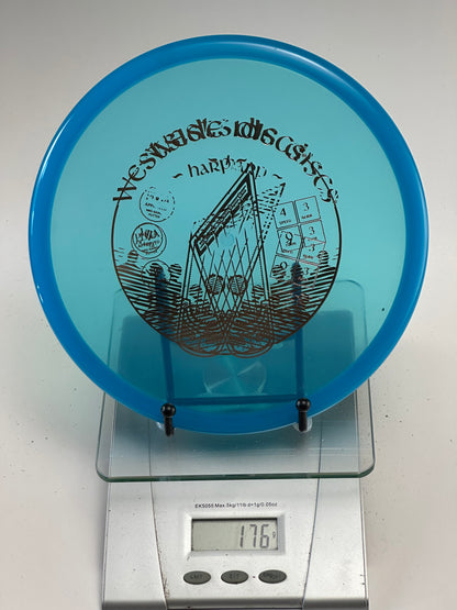 Westside Discs VIP Harp Putter - Transparent Blue w/ Black Stamp