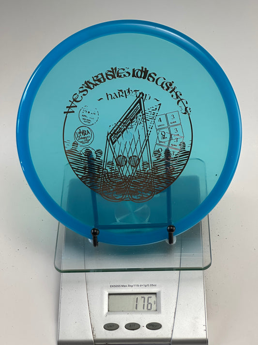 Westside Discs VIP Harp Putter - Transparent Blue w/ Black Stamp