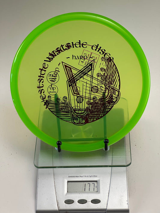 Westside Discs VIP Harp Approach Disc - Transparent Green w/ Black Stamp
