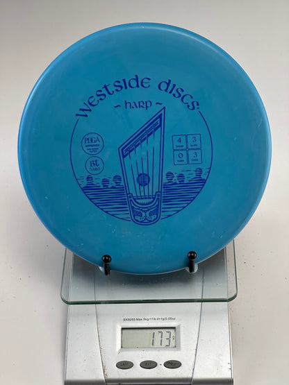 Westside Harp BT Hard Putter – Blue w/ Blue Harp Stamp