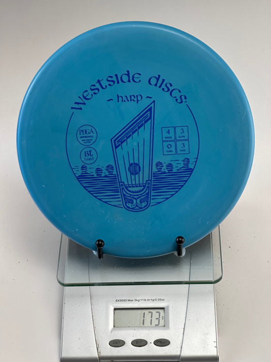 Westside Harp BT Hard Putter – Blue w/ Blue Harp Stamp