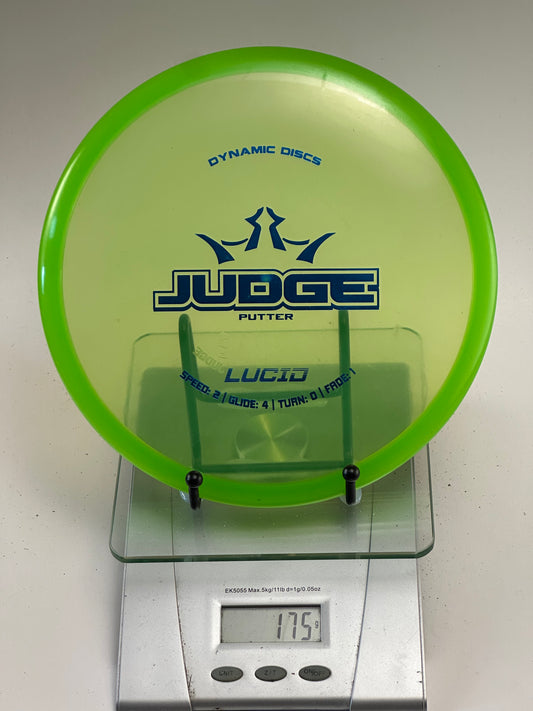 Dynamic Discs Lucid Judge Putter - Transparent Green (175g)