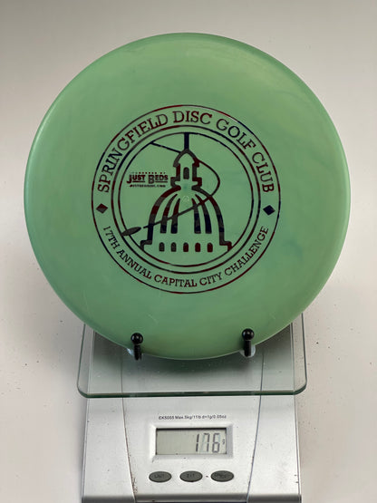 Trilogy Lucid Judge Putter - Green - Springfield Disc Golf Club Stamp