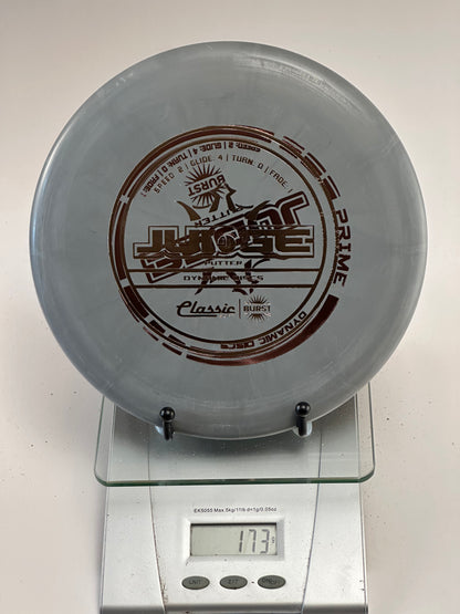 Dynamic Discs Judge Classic Burst Putter | Gray Swirl | Brown Stamp