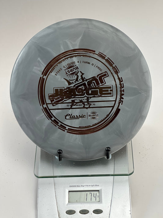 Dynamic Discs Judge Putter | Classic Burst | Gray Swirl | Brown Stamp