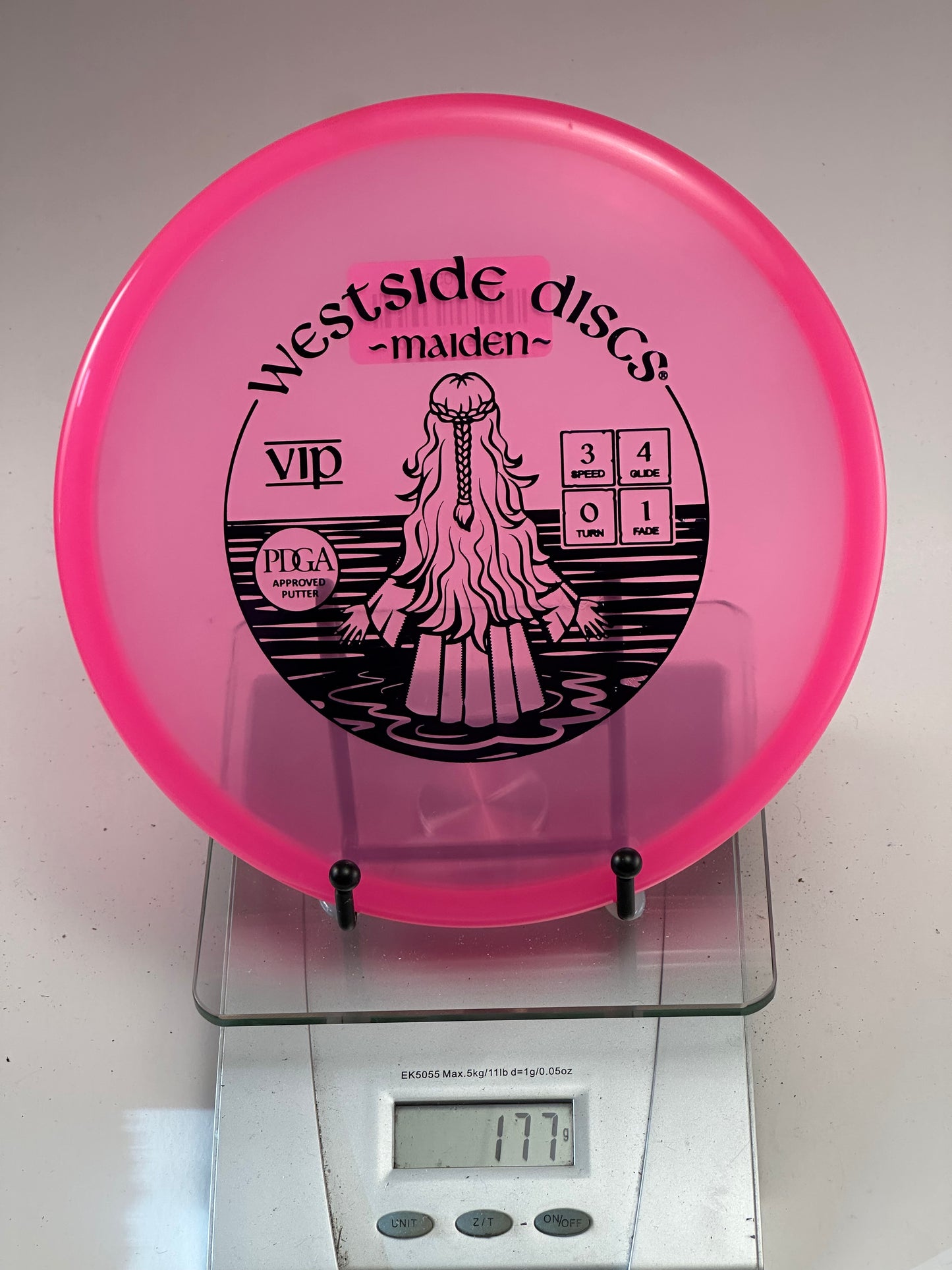 Westside Discs Maiden VIP Putter | Translucent Pink | 177g