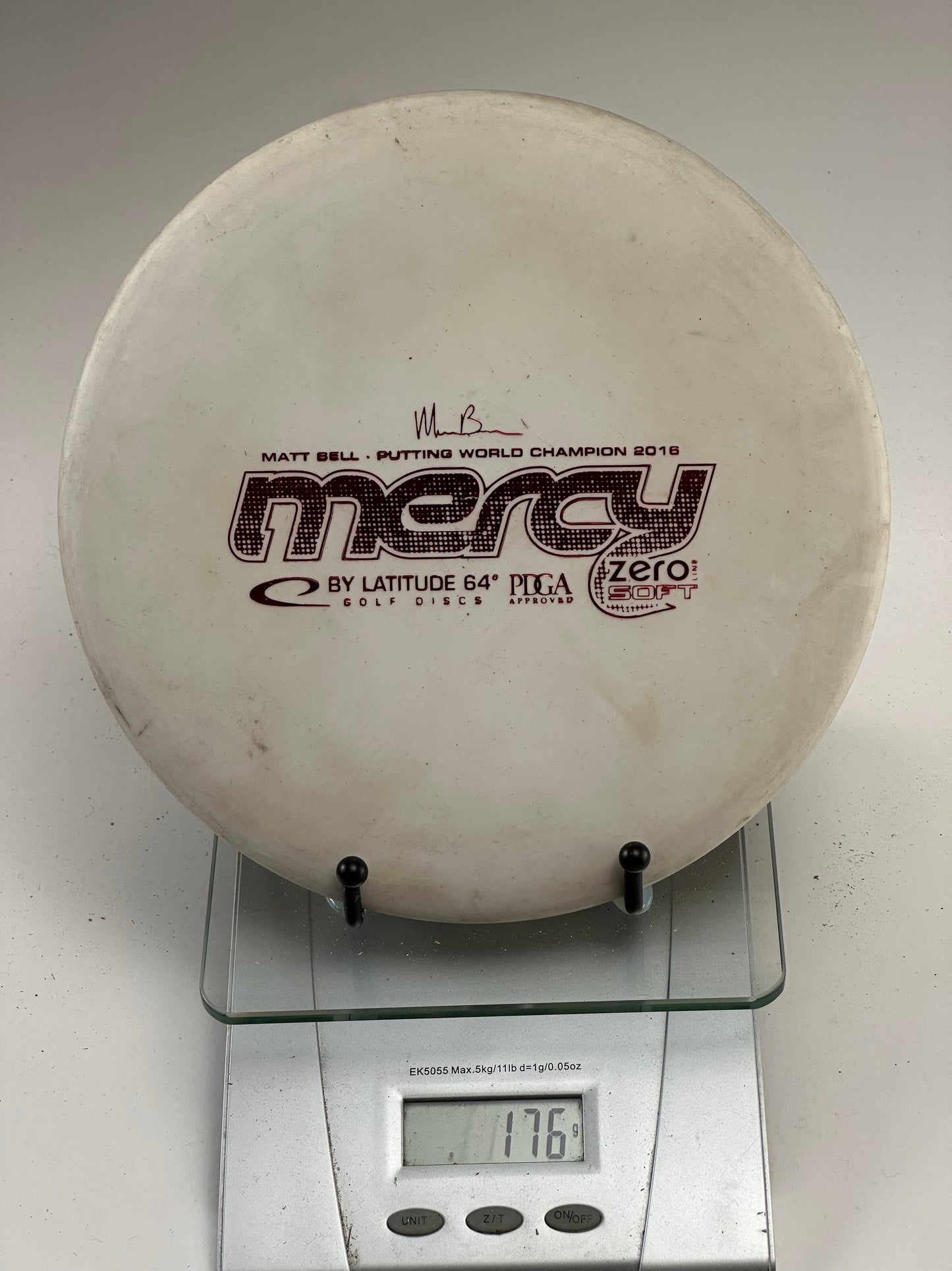 Latitude 64 Mercy Zero Soft Putter (White) Matt Bell 2016 Stamp