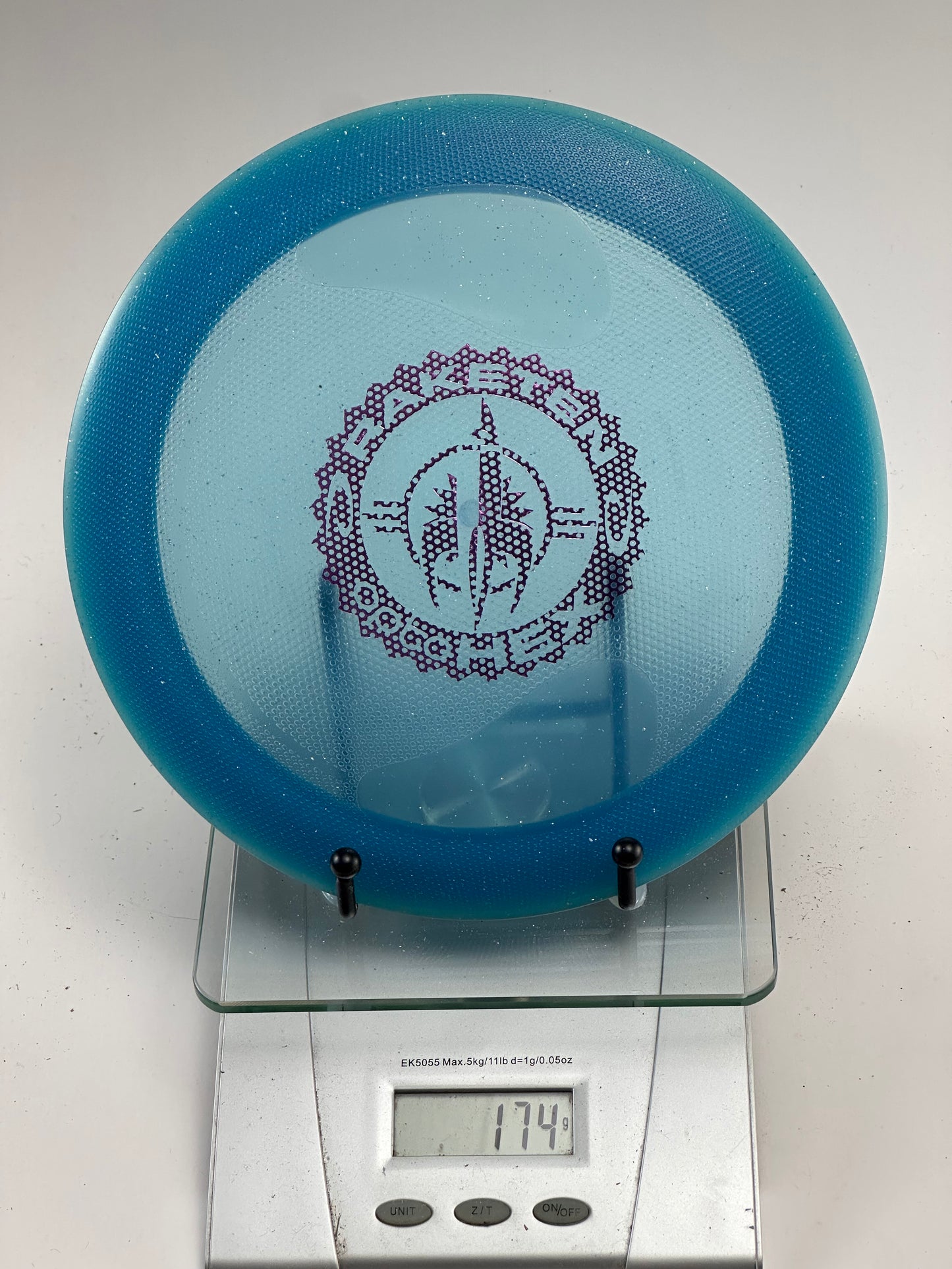 Trilogy Raketen Opto Hex (Diamond Pattern) Blue Rim / Clear Plate 174g