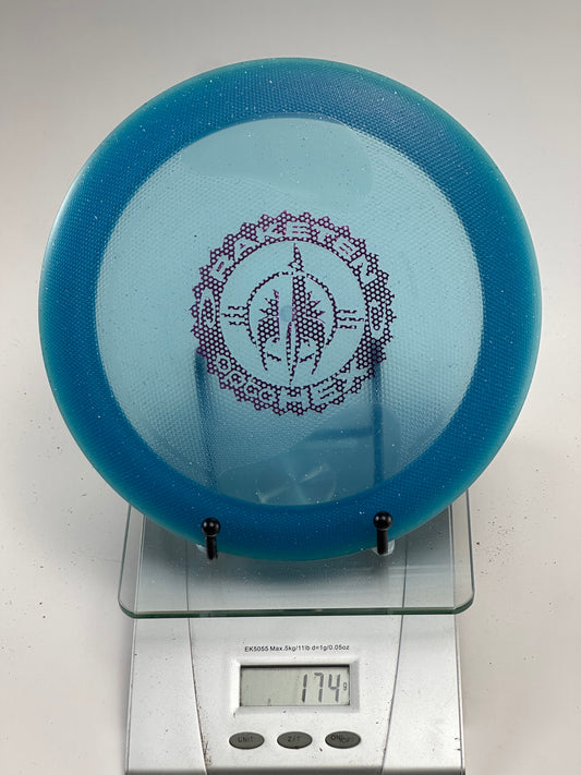Trilogy Raketen Opto Hex (Diamond Pattern) Blue Rim / Clear Plate 174g