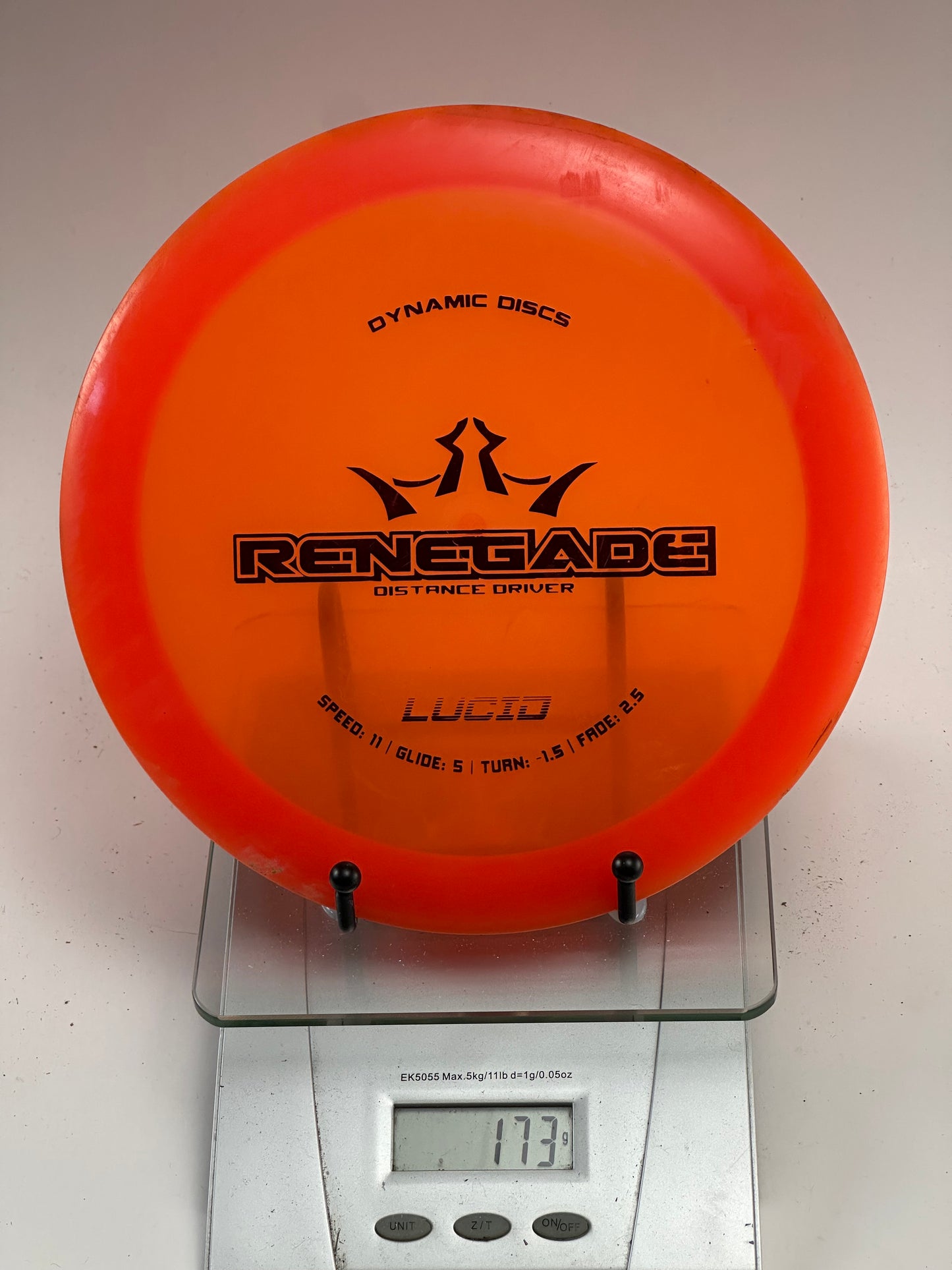 Dynamic Discs Lucid Renegade Distance Driver – Transparent Orange