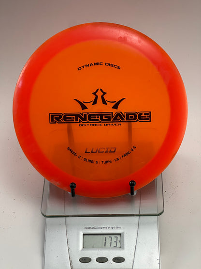 Dynamic Discs Lucid Renegade Distance Driver – Transparent Orange