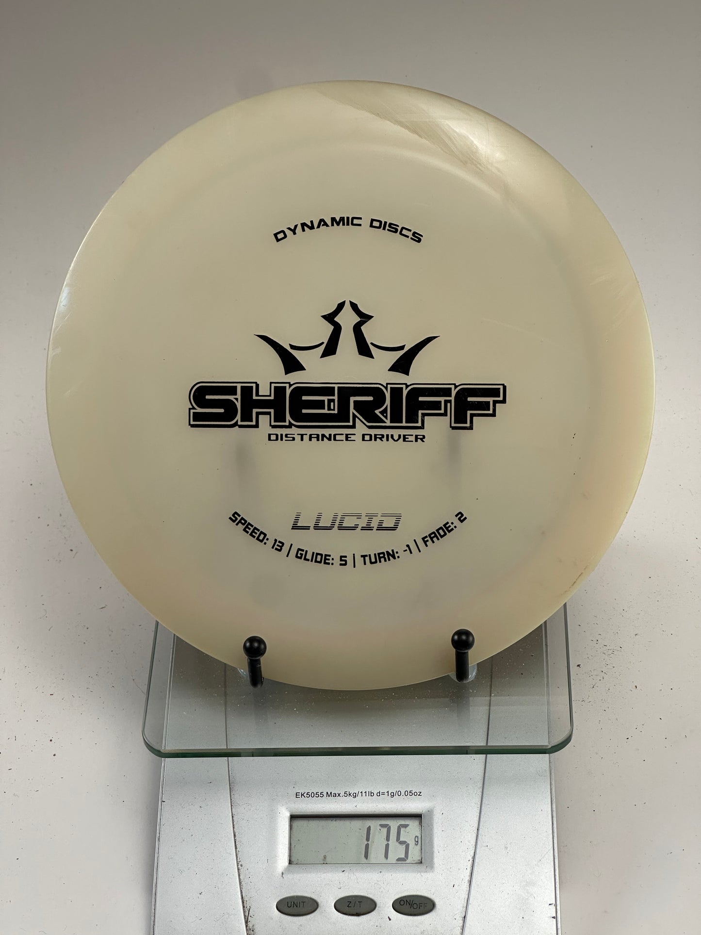 Dynamic Discs Lucid Sheriff Distance Driver - White 175g