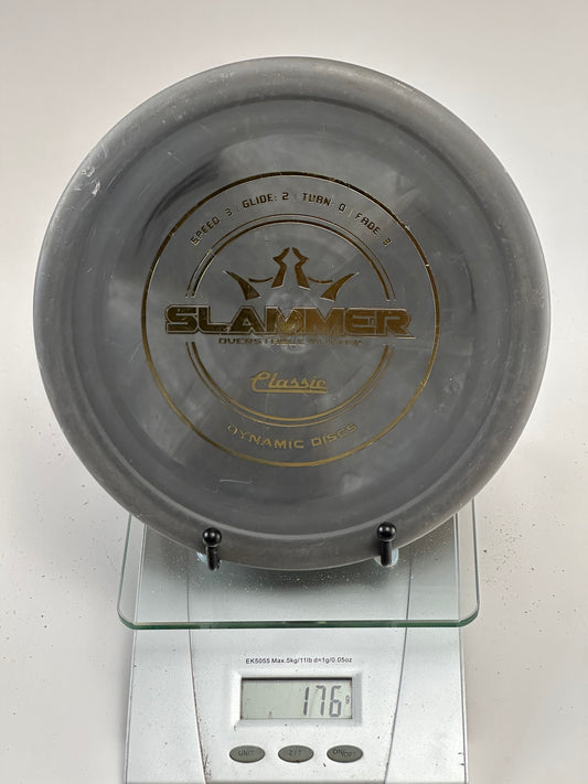 Dynamic Discs Classic Slammer Overstable Approach Putter (Gray, Gold Stamp)