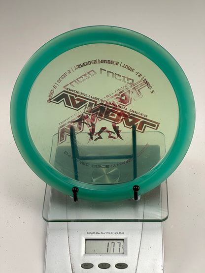 Dynamic Discs Lucid Vandal Fairway Driver - Transparent Teal Rim, Red Stamp