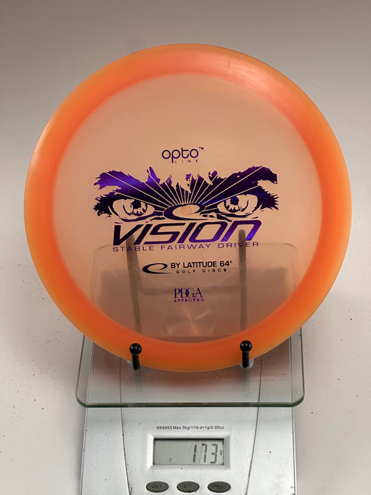 Trilogy Opto Vision stable fairway driver orange rim Opto Line Latitude 64 used disc golf
